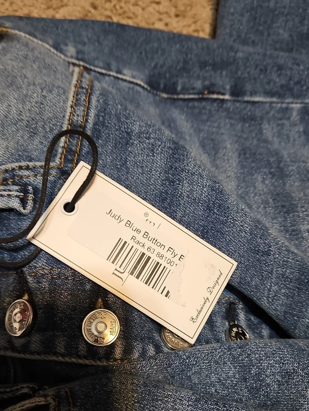 Judy Blue Column High-Rise Wide Leg Button-Fly Fray Hem Jeans-NWT